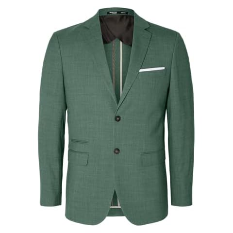 SELECTED HOMME Light Green Linen Suit Jacket Cover