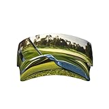 Stujvc Unisex-Sonnenblende, feuchtigkeitsableitendes Schweißband, verstellbare Passform, für Damen und Herren, ideal für draußen, Schwarz