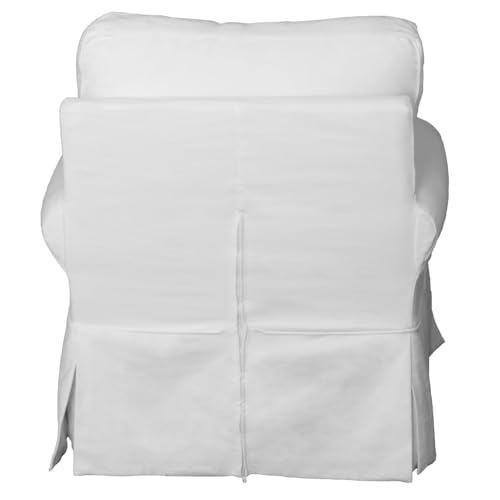 Sillón deslizante giratorio algodón blanco miniatura 3