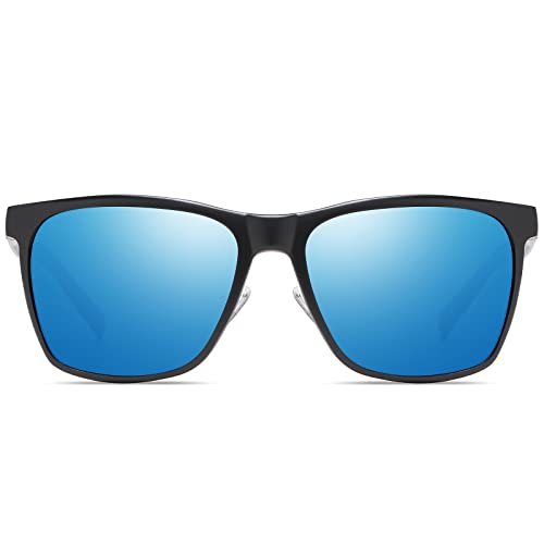 Image of DUCO Mens Sunglasses Polarized UV Protection Retro Rectangular Frame Sun Glasses for Driving Fishing 100% UV Blocking 3029H