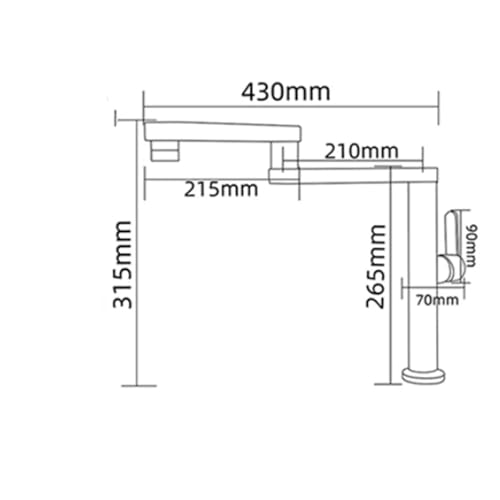 Robinet de cuisine pliable noir et or brossé pour évier - 8
