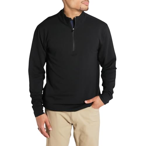 TRUE Linkswear All Day Quarter Zip V2-Black