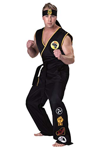 Adult Plus Size Cobra Kai Costume 2X Black