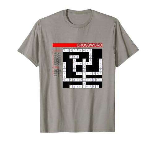 Divertente cruciverba Puzzel T-shirt Maglietta