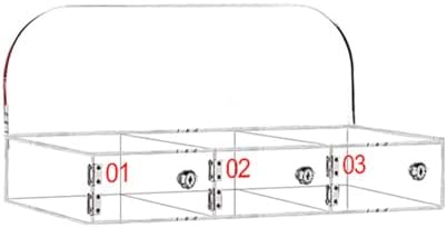 100 Slots Cell Phone Lock Box - Wall-Mounted Acrylic Locker with Door Locks & Keys - Clear Storage Cabinet for Classroom, Office & School Use