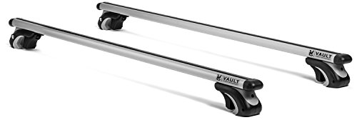 Roof Rack Crossbars 54” Universal Locking Crossbars by Vault - Carry Your Canoe, Kayak, & Cargo Safely with Aerodynamic Design - Mounts to The Rooftop of Your Car or SUV