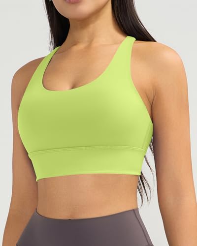 Image of Ama Larsi High Impact Strappy Sports Bra for Women | Padded Crisscross Back Supportive Running Yoga Workout Gym