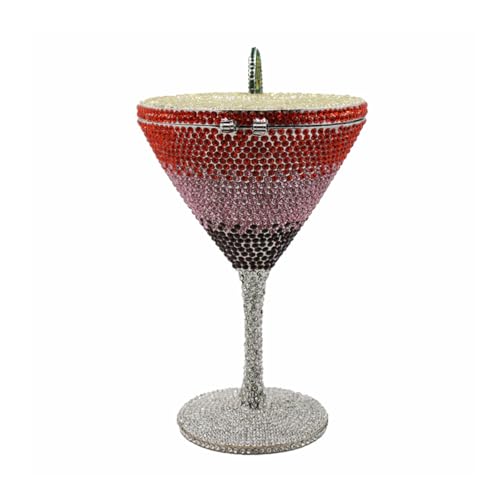 Image of Women Goblet Rhinestone Evening Bag Cocktail Cup Diamond Clutch Funny Crystal Prom Handbag Wedding Purse for Party