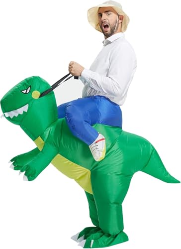 Adult Original Inflatable Dinosaur Costume, Inflatable Dinosaur Costumes T-rex Cosplay Anime Blowup Halloween Costume Party Size High 2.2m