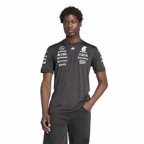 Image of adidas Mercedes - Amg Petronas Formula One Team Driver Jersey Black Men (Short Sleeve) Men's (Pack of 1)