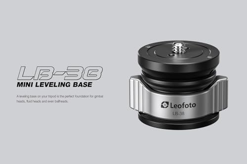 Image of Leofoto LB-38 38mm Leveling Base for Tripod w Butterfly Lock Collar 6.6lb Max Load + /-10 Tilt