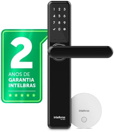 Fechadura Digital de Embutir Compatível com Alexa IFR 3000+ Preto...