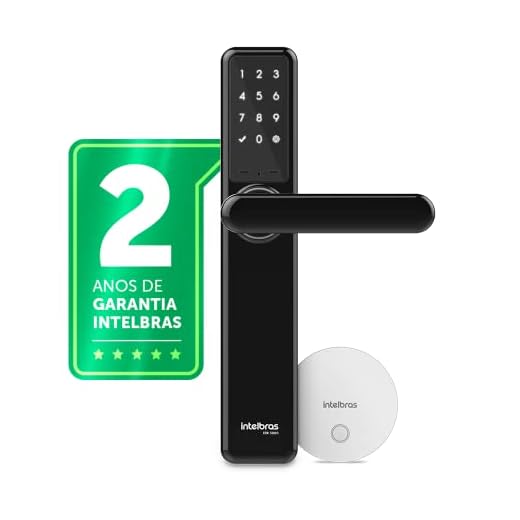 Fechadura Smart Compatível com Alexa de Embutir com Maçaneta IFR 3000+ Preto Intelbras