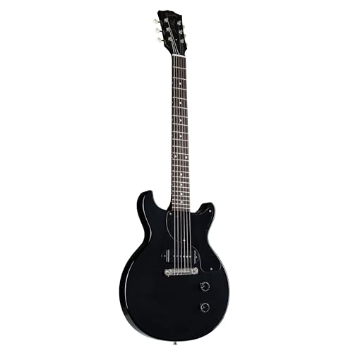 Gibson 1958 Les Paul Junior Double Cut VOS NH Ebony #831348 – Guitare Électrique à Coupe Simple - Les Beatles, Paul McCartney, John Lennon, RIngo Starr, George Harrison Gibson 1958 Les Paul Junior Double Cut VOS NH Ebony #831348 - Guitare Électrique à Coupe Simple