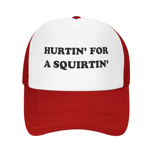 Image of Hurtin for A Squirting Hat Funny Trucker Hats Adjustable Classic Fishing Cap for Men and Women Black