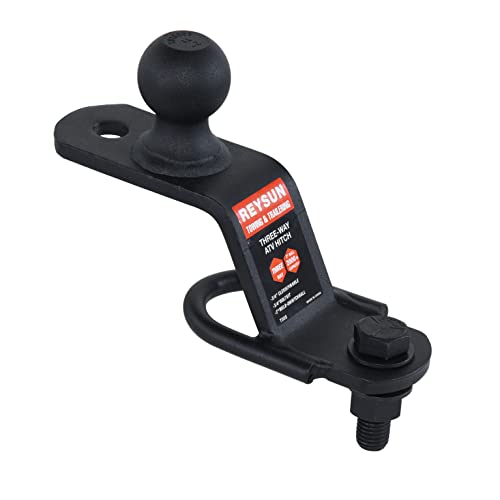 image for REYSUN 3 in 1 ATV/UTV Trailer Hitch Adapter with 2 inch Trailer Ball, 