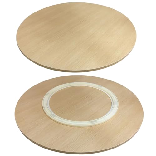 Plateau tournant Lazy Susan en bois – Spacieux, durable pour salle à manger, garde-manger, organisation de salle d'artisanat