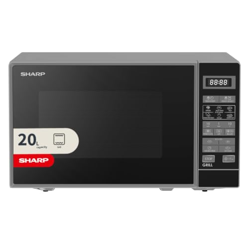 Image of Sharp 20 Litre Grill Microwave 800W in Silver with Touch Control - RDG202TS
