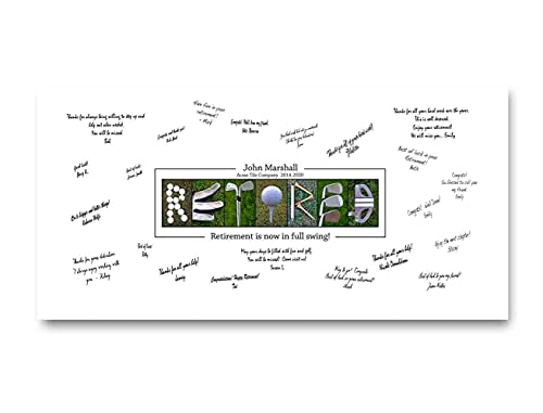 UNFRAMED Personalized Retirement Gift for The Golfer or Golf Enthusiast