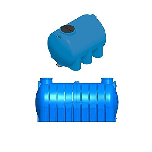 SERBATOIO CISTERNA CORDIVARI 500 LITRI ORIZZONTALE IN POLIETILENE PER RACCOLTA ACQUA