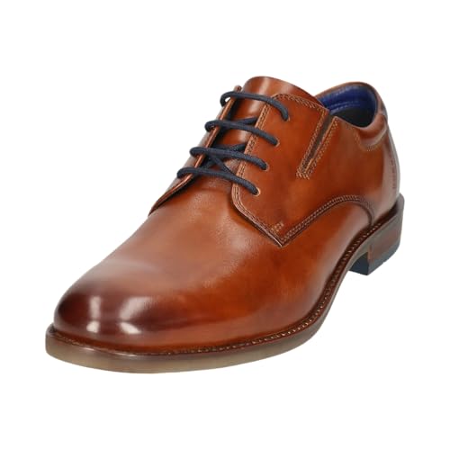 bugatti Herren Schnürstiefel, Männer Stiefel Kaltfutter,Chukka Boots,schnürung,Boots,Winterstiefel,Winterschuhe,Cognac (6300),43 EU/EU UK