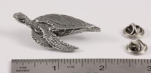 Handcrafted Tortoise, Pond Turtle, and Sea Turtle Brooch and Lapel pins - Pewter, Copper, Gold, Hand Painted, and Premium - Handmade in The United States2