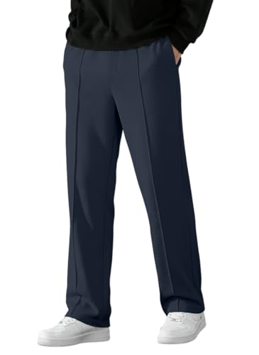 Image of TAGAS Men's Textured Straight Fit Trouser | Premium Stretch Fabric | Comfortable Regular Fit | Casual & Formal Wear Pant for Men
