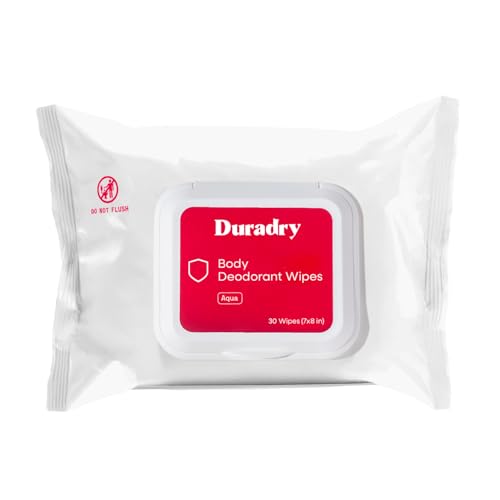 Whole-Body Deodorant Wipes for Men & Women- Body Wipes for Sweat & Odor Control, Use for On-the-Go Cleansing, Gym Sessions, Travel, or Rinse-Free Shower Alternative - Aqua Scent, Pack of 1