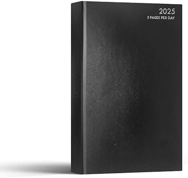 2026 Desk Diary Agenda Planner | Black Traditional Leather - View #6