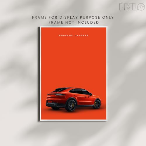 Image of Live Mad Live Crazy Porsche Cayenne Portrait Single Wall Paper Poster, A3 Size, 16.5L X 11.7W Inches Unframed Art Prints - Home, Bedroom, Living Room & Decor - Aesthetic, Matt Finish, Frame Not Included