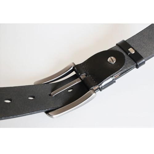 Cowhide Belt, Pin Buckle, Casual Retro Fashion, Extra Large Size For Jeans Casual Pants, 38mm Width, Men's Gift4