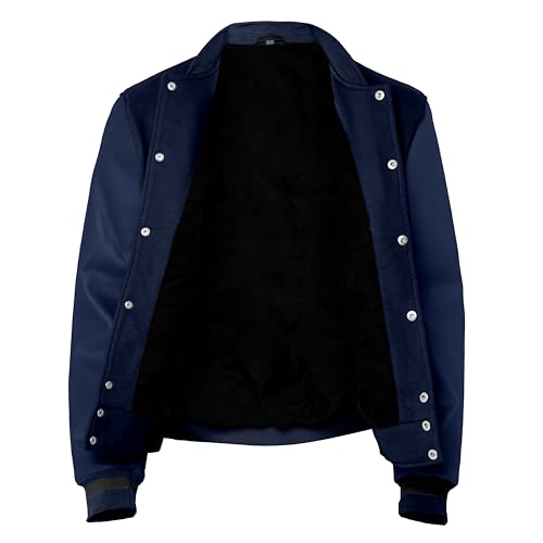 Image of Baseball Wool Letterman Varsity Faux Leather Sleeve For Men | Wool Varsity Bomber Jacket