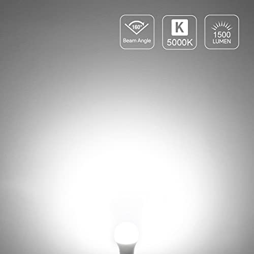 LE 100W Equivalent LED Light Bulbs, 14W 1500 Lumens Daylight White 5000K Non-Dimmable, A19 E26 Standard Base, 10000 Hour Lifetime, Pack of 6 by Lepro - Image 5