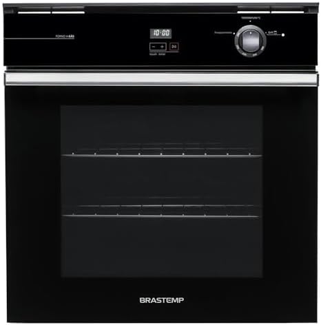 Forno de Embutir a Gás Brastemp 78 Litros Preto com Grill e Timer...