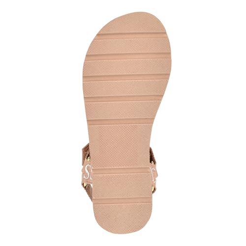 GUESS Women's Avin Wedge Sandal, Rose Gold, 4.5 UK