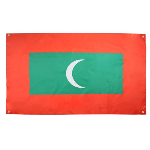 AZ FLAG Drapeau Maldives 150x90 cm avec 4 oeillets, Pavillon Maldivien pour balcon ou mur