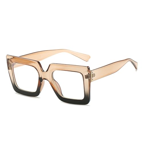 Lunettes carrées transparentes MUTYNE monture grand format tendance pour femmes et hommes