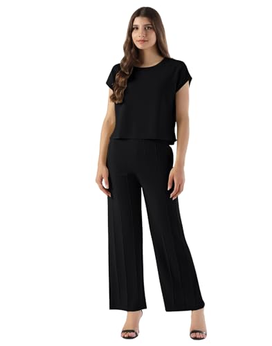 Image of Selvia Women's Tops and Trouser Co ord Set| Lycra Dress for Woman Stylish