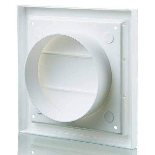Image of Plastic Pipe Vent Cover for Chimney Outlet (White,) (Flap Blade Pipe Vent Cover)