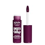 NYX Professional Makeup Liquid Lipstick, Matte Lip Cream, Ultra-Vibrant Shades, With Shea & Cocoa Butter, Smooth Whip, Shade: Berry Bed Sheets