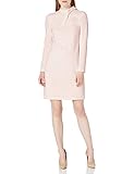 Calvin Klein Women's Long Sleeve Dress with Tie Neck Detail, Petal, 2