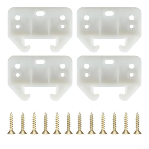 Kit di guide per cassetti in plastica resistente con staffe e viti per l'uso in bagni, cucine, camere da letto e armadi