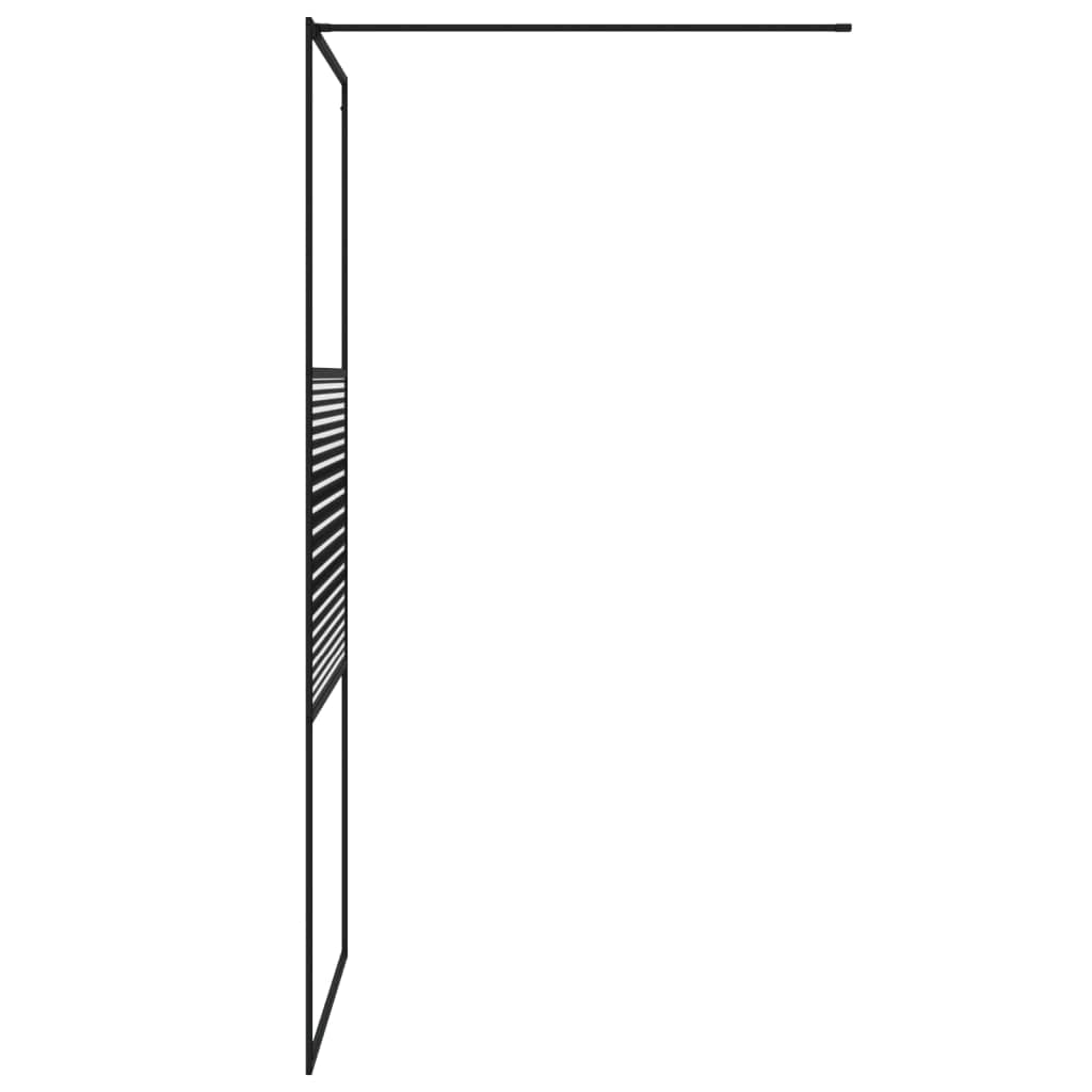 LAPOOH Mampara de Ducha Vidrio ESG Transparente Negro 90x195 cm, Mampara Bañera, Mampara Baño Ducha, Cabina De Ducha, Mampara Baño