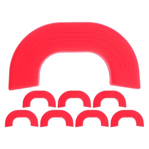 Angoily Fundas de Silicona Anti-Escaldaduras para Mangos de Ollas y Sartenes de Hierro Fundido Medianas Color Rojo Juego de 8 Piezas Resistentes al Calor Protección Térmica para