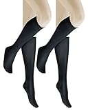 Hudson Damen ONLY 2-Pack KSD Kniestrümpfe, 100 DEN, Black, 39/42 (2er Pack)