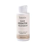 Hair Keratin Treatment 100ml, lonstin At-Home Smoothing & Straightening Treatment with Natural Shine, Long-Lasting Smooth Results, Clarifying Shampoo Compatible, For All Hair Types