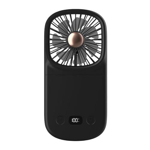 Ventilador Portátil - Ventilador Personal | Ventiladores De Refrigeración | Batir De Operación Con Pantalla Digital | Ventiladores De Escritorio Plegable | Altavoz De Refrigeración Para Ext