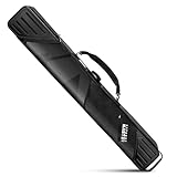 OutdoorMaster Ski Bag with Hard Shell On Both Ends, Ski Bags for Air Travel, Ski Case with Pockets and Removable Shoulder Straps - Up to 185cm Ski Boards