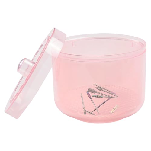 Caja de esterilización de herramientas de uñas, caja de limpieza de brocas de uñas, bandeja de limpieza portátil de doble filtro para viajes, estación de manicura, accesorios, brocas, pinzas de salud