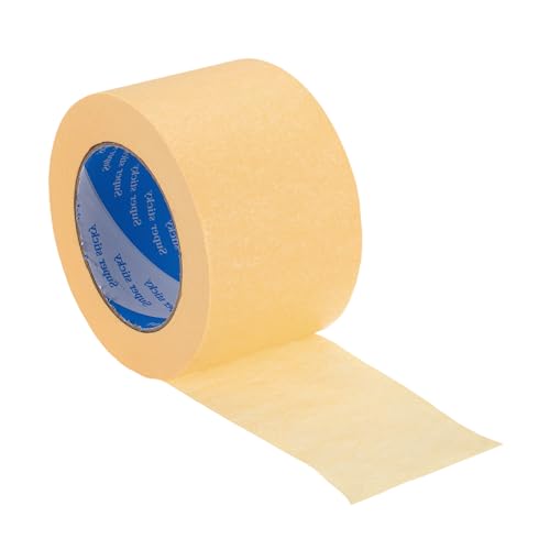 Image of PATIKIL Painters Tape 3 Inch x 55 Yards, Adhesive Masking Tape Light Yellow Paint Tapes for Wall Painting DIY Artist Craft Arts Decoration Labeling